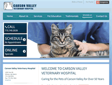 Tablet Screenshot of carsonvalleyvet.com